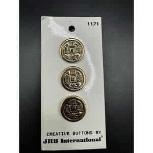 Vintage Creative Buttons By JHB International Gold Tone Buttons - 3/4" 1171